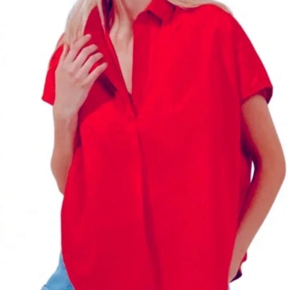 Poplin Popover Blouse